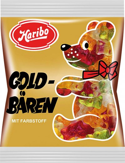 Historická podoba obalu HARIBO Zlatý medvídek